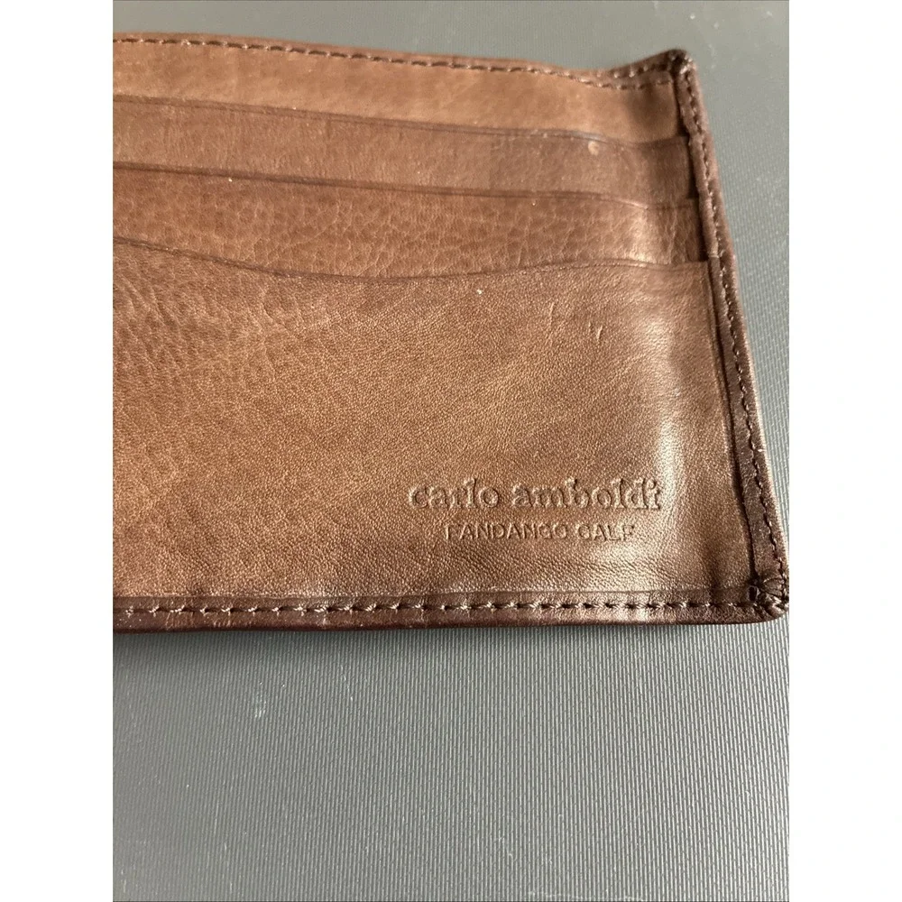Vintage Carlo Amboldi- Men's Brown Wallet Authentic Fandango Soft Calf Leather